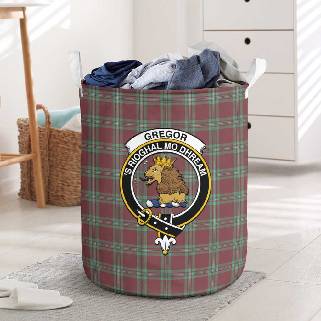 Gregor Hunting Ancient Tartan Laundry Basket with Family Crest One Size - Tartanvibesclothing Shop