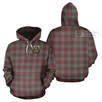 Gregor Hunting Ancient Tartan Cotton Hoodie with Family Crest