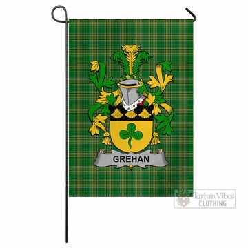 Grehan Irish Clan Tartan Flag with Coat of Arms