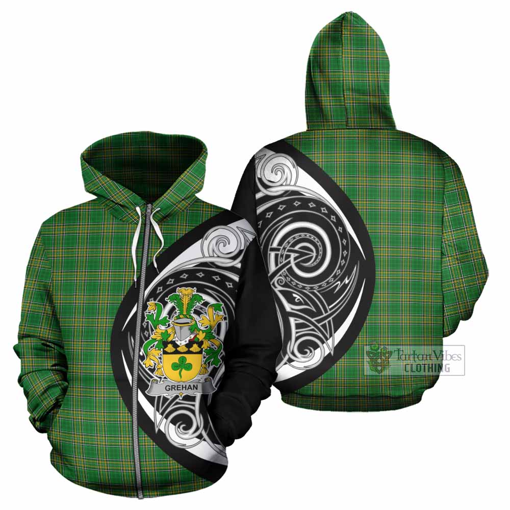 Grehan Irish Clan Hoodie Celtic Circle Style Zip Hoodie - Tartan Vibes Clothing