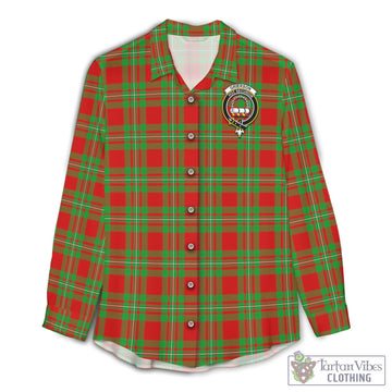 Grierson Tartan Women's Casual Shirt with Family Crest