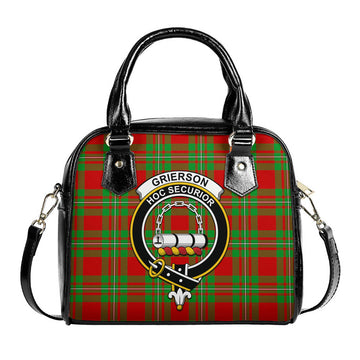 Grierson Tartan Shoulder Handbags with Family Crest