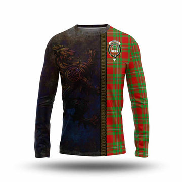 Grierson Tartan Family Crest Long Sleeve T-Shirt Alba Gu Brath Be Brave Lion Ancient Style Unisex - Tartan Vibes Clothing