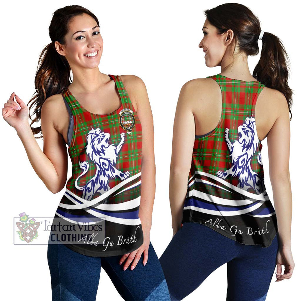 Grierson Tartan Women's Racerback Tanks with Alba Gu Brath Regal Lion Emblem 4XL - Tartanvibesclothing Shop