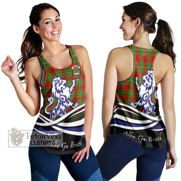 Grierson Tartan Women's Racerback Tanks with Alba Gu Brath Regal Lion Emblem