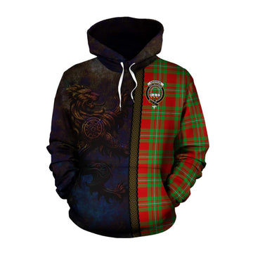 Grierson Tartan Family Crest Cotton Hoodie Alba Gu Brath Be Brave Lion Ancient Style Pullover Hoodie XS - Tartan Vibes Clothing