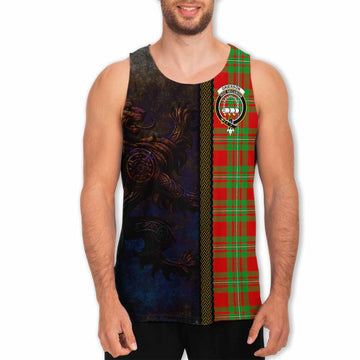 Grierson Tartan Family Crest Men's Tank Top Alba Gu Brath Be Brave Lion Ancient Style Men - Tartan Vibes Clothing