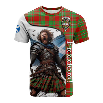 Grierson Crest Tartan Cotton T-shirt Inspired by the Freedom of Scottish Warrior