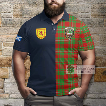 Grierson Tartan Polo Shirt Alba with Scottish Lion Royal Arm Half Style