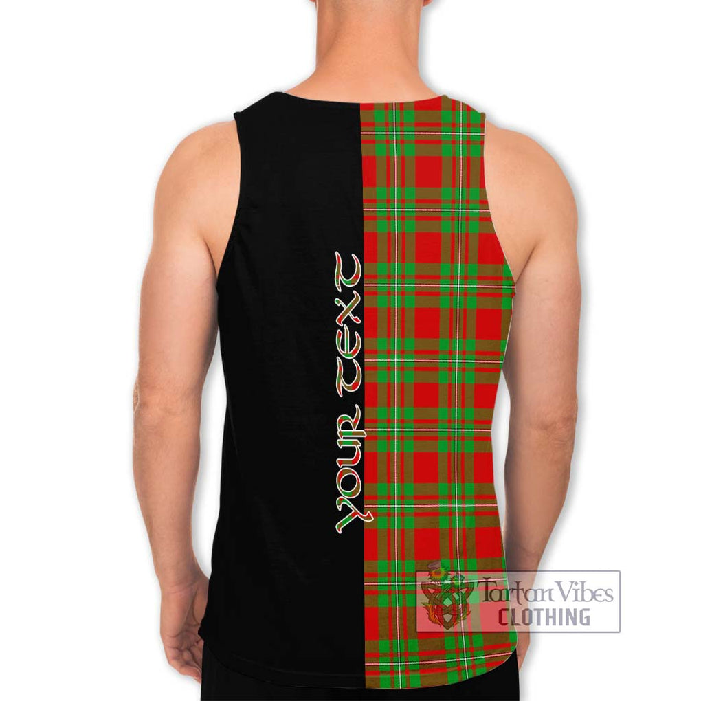 Grierson Tartan Men's Tank Top with Family Crest and Half Of Me Style - Tartanvibesclothing Shop