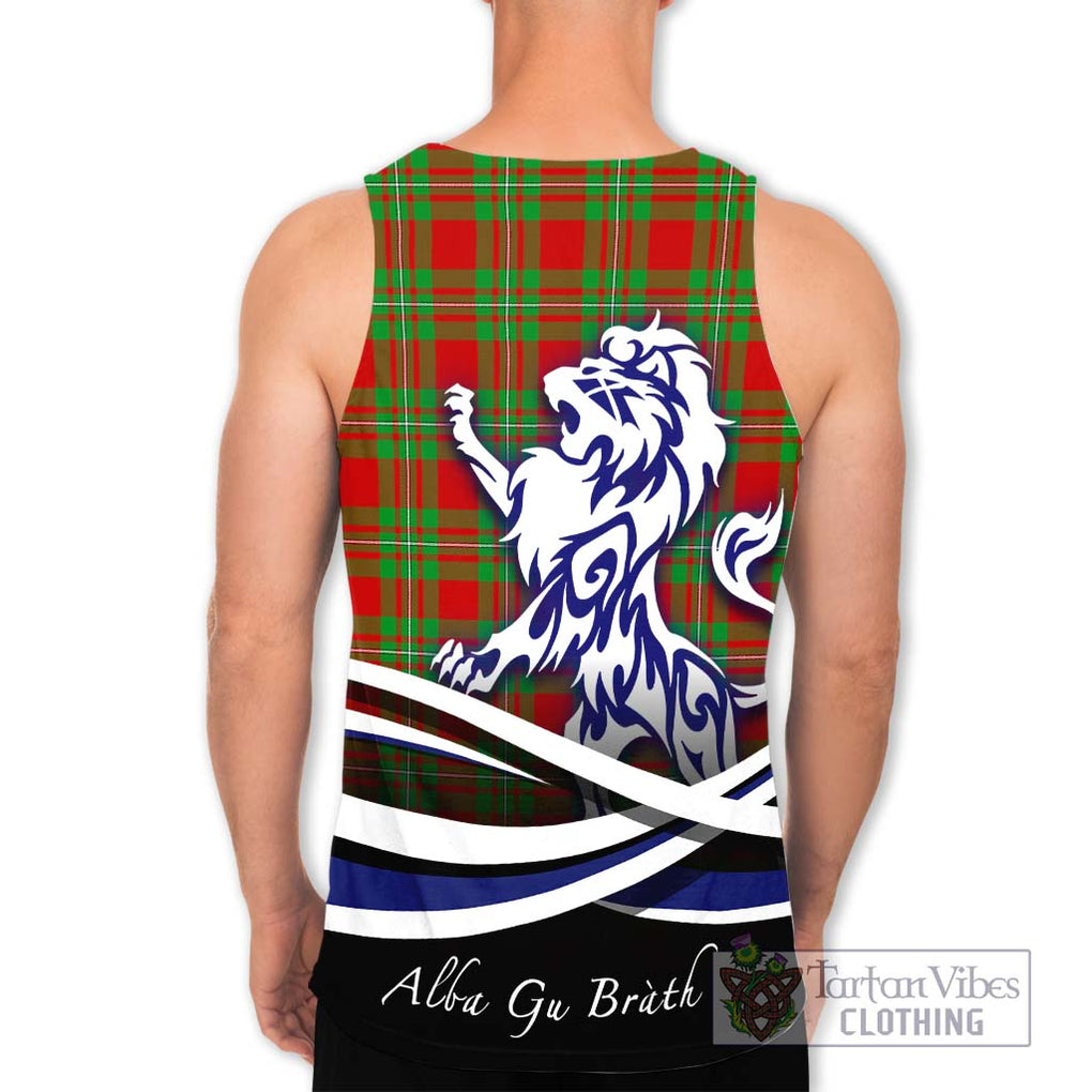 Grierson Tartan Men's Tank Top with Alba Gu Brath Regal Lion Emblem - Tartanvibesclothing Shop