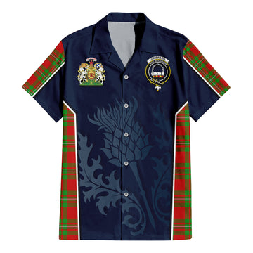 Grierson Tartan Hawaiian Shirt with Family Crest and Scottish Thistle Vibes Sport Style - Tartan Vibes Clothing