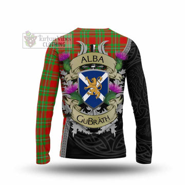 Grierson Tartan Family Crest Long Sleeve T-Shirt Lion Rampant Royal Thistle Shield Celtic Inspired - Tartan Vibes Clothing