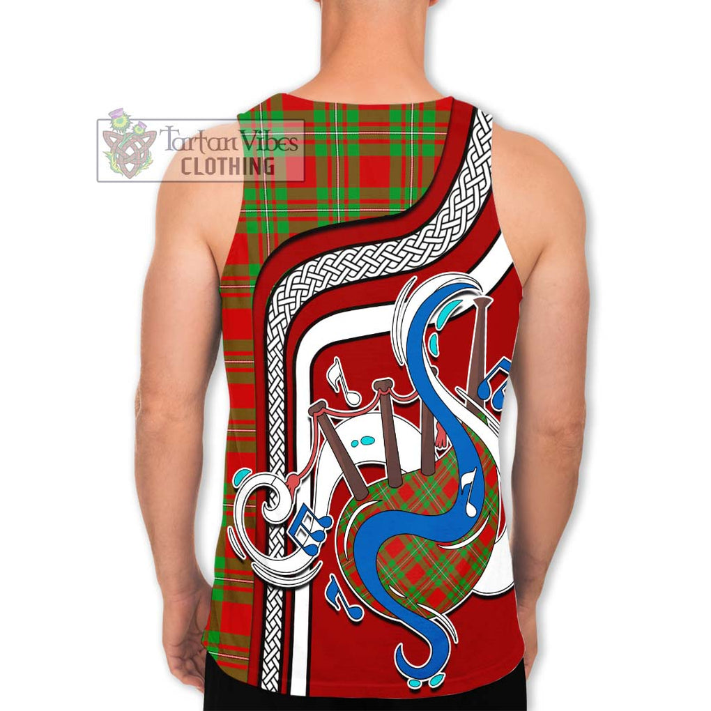 Grierson Tartan Men's Tank Top with Epic Bagpipe Style - Tartanvibesclothing Shop