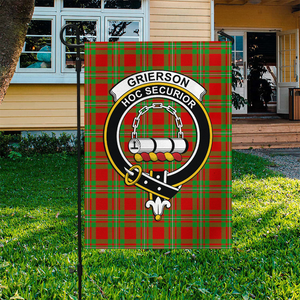 Grierson Tartan Flag with Family Crest - Tartan Vibes Clothing