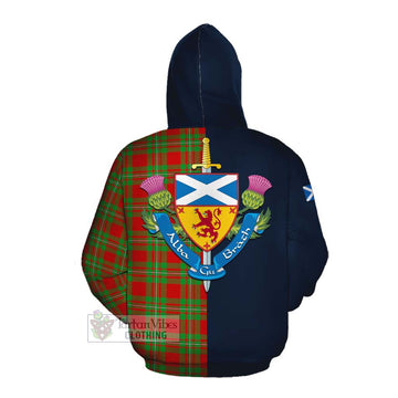 Grierson Tartan Cotton Hoodie Alba with Scottish Lion Royal Arm Half Style Pullover Hoodie - Tartan Vibes Clothing