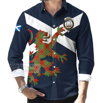 Grierson Tartan Lion Rampant Long Sleeve Button Shirt Proudly Display Your Heritage with Alba Gu Brath and Clan Name