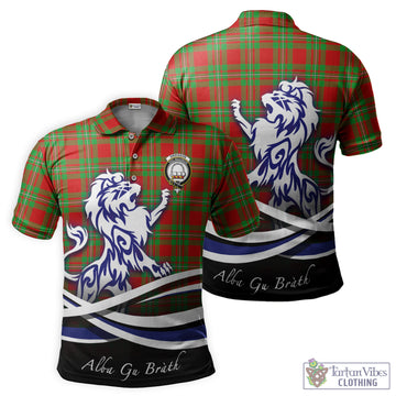 Grierson Tartan Polo Shirt with Alba Gu Brath Regal Lion Emblem