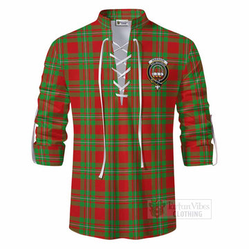 Grierson Tartan Ghillie Kilt Shirt with Family Crest DNA In Me Style