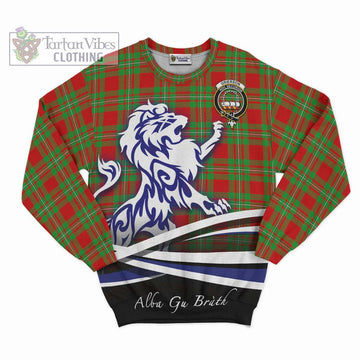 Grierson Tartan Sweatshirt with Alba Gu Brath Regal Lion Emblem