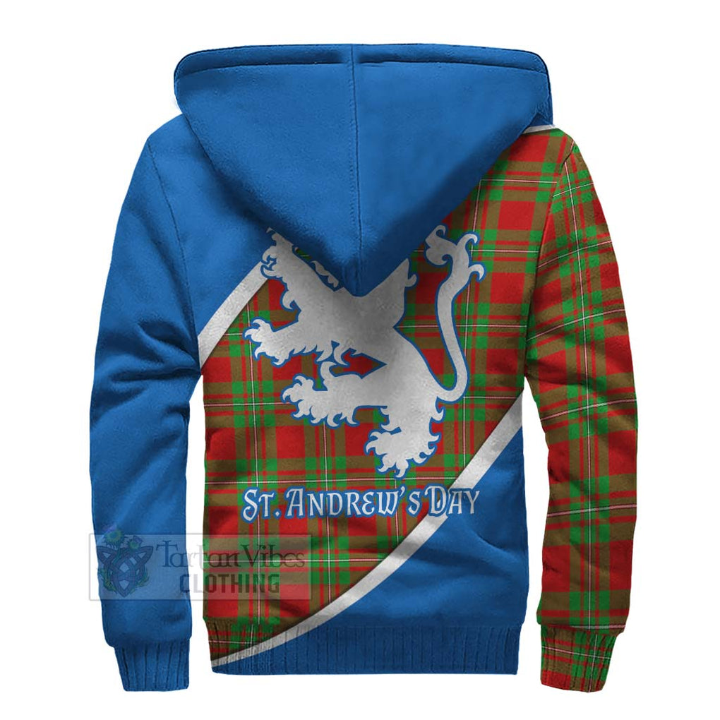 Tartan Vibes Clothing Grierson Family Crest Tartan Sherpa Hoodie Celebrate Saint Andrew's Day in Style