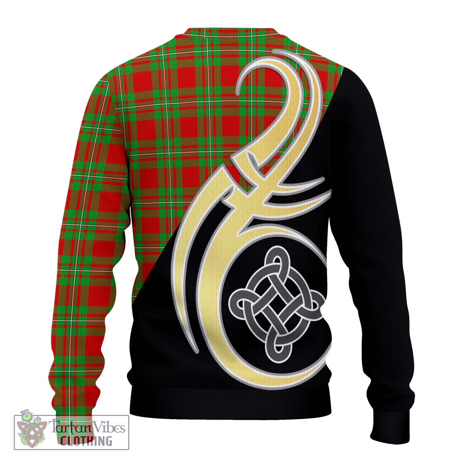 Grierson Tartan Knitted Sweater with Family Crest and Celtic Symbol Style - Tartan Vibes Clothing