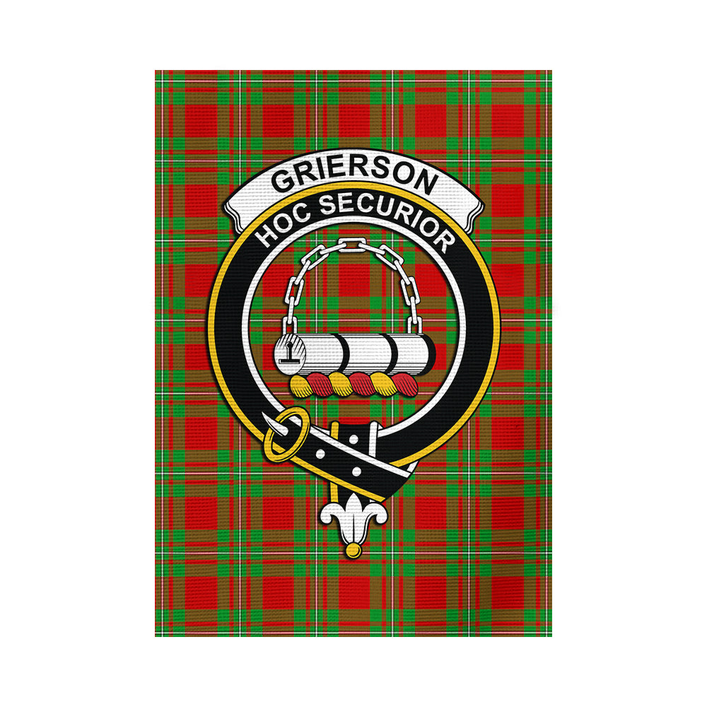 Grierson Tartan Flag with Family Crest - Tartan Vibes Clothing