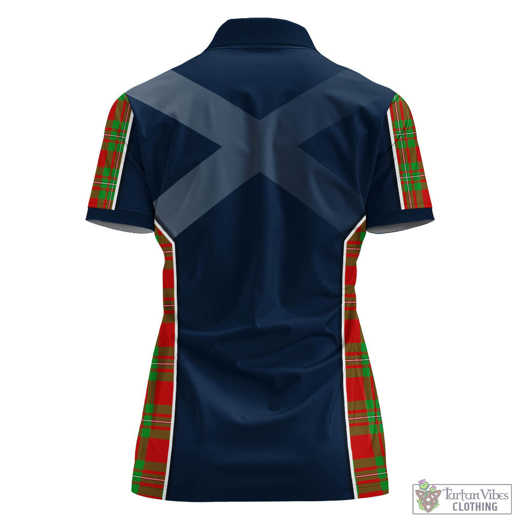 Tartan Vibes Clothing Grierson Tartan Women's Polo Shirt with Family Crest and Scottish Thistle Vibes Sport Style