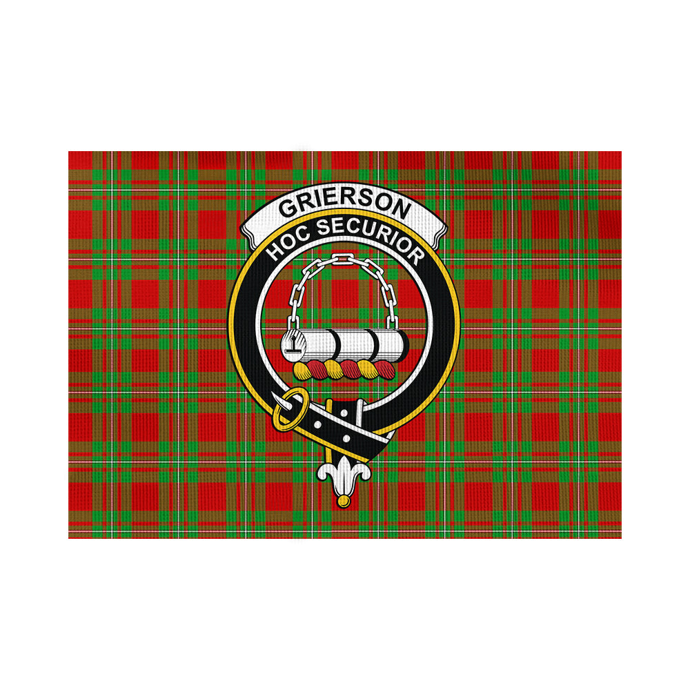 Grierson Tartan Flag with Family Crest - Tartan Vibes Clothing