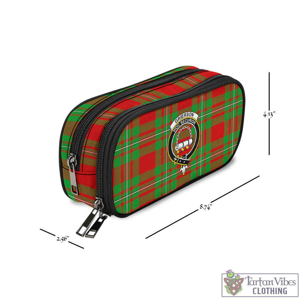 Tartan Vibes Clothing Grierson Tartan Pen and Pencil Case with Family Crest