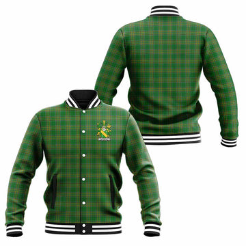 Grumley Irish Clan Tartan Baseball Jacket with Coat of Arms