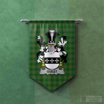 Guest Irish Clan Tartan Gonfalon, Tartan Banner with Coat of Arms Chevron - Tartan Vibes Clothing