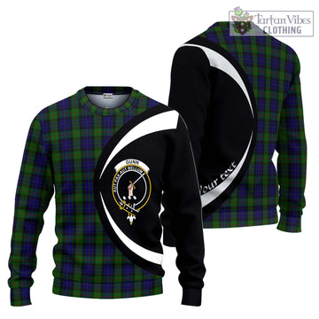 Gunn Tartan Ugly Sweater with Family Crest Circle Style