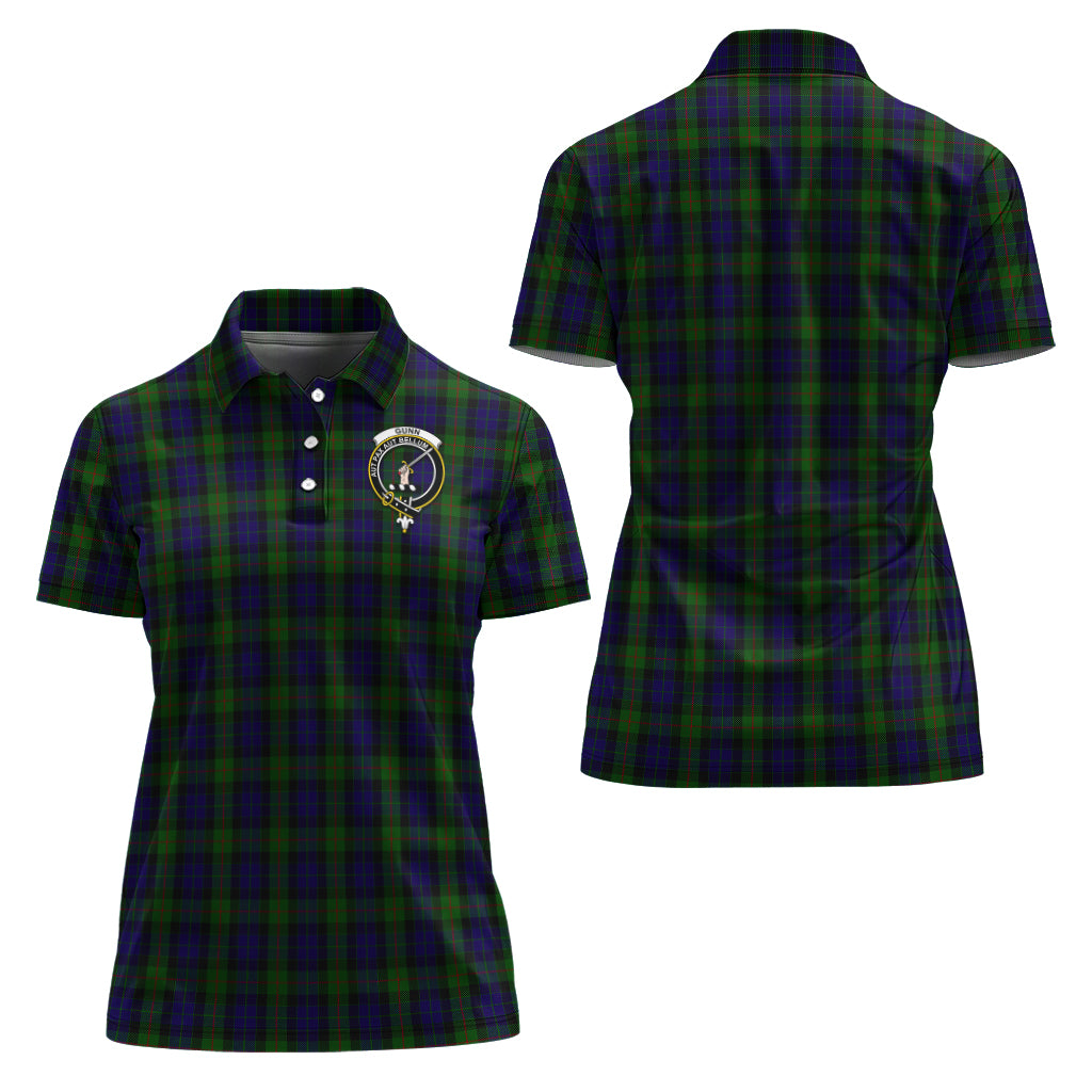 Gunn Tartan Polo Shirt with Family Crest For Women Women - Tartan Vibes Clothing