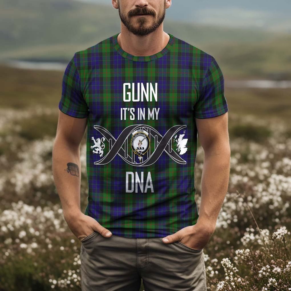 Gunn Tartan T-Shirt with Family Crest DNA In Me Style Kid's Shirt - Tartan Vibes Clothing