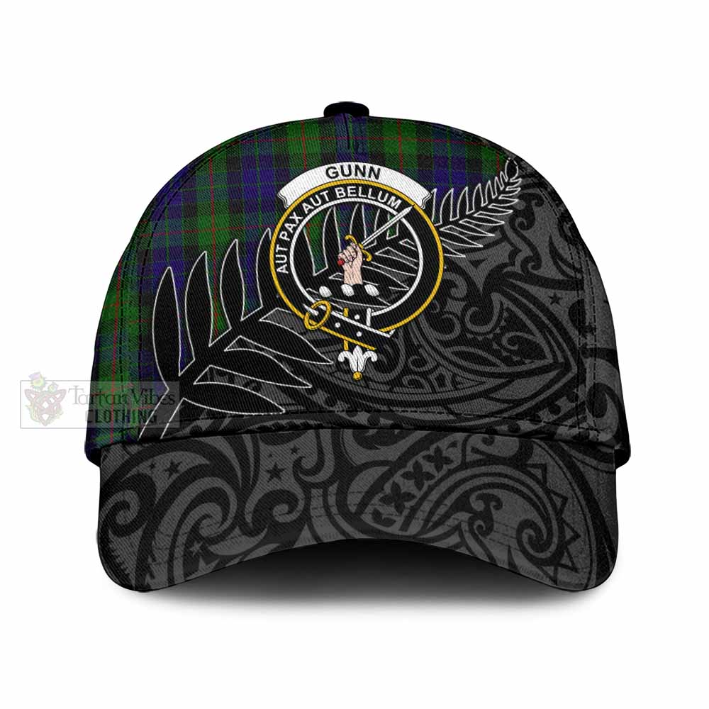 Tartan Vibes Clothing Gunn Tartan Classic Cap with New Zealand Silver Fern Half Style