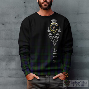 Gunn Tartan Sweatshirt Featuring Alba Gu Brath Family Crest Celtic Inspired