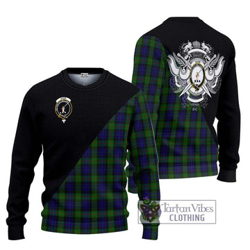 Gunn Tartan Ugly Sweater with Family Crest and Military Logo Style