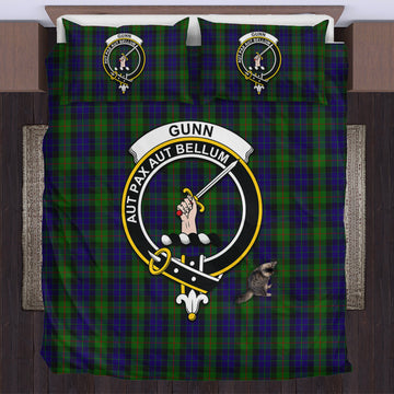 Gunn Tartan Bedding Set with Family Crest