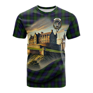 Gunn Tartan Family Crest Cotton T-shirt with Scottish Ancient Castle Style Kid's Shirt - Tartan Vibes Clothing
