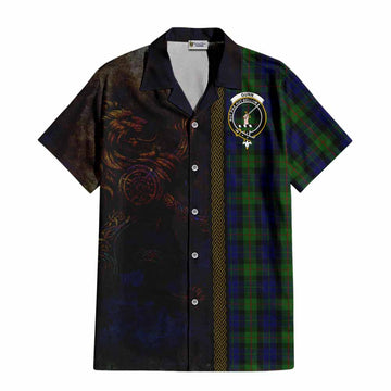 Gunn Tartan Family Crest Hawaiian Shirt Alba Gu Brath Be Brave Lion Ancient Style Kid - Tartan Vibes Clothing