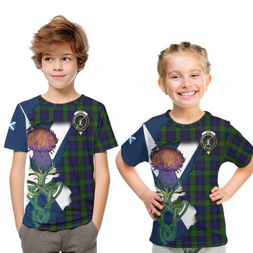 Gunn Tartan Family Crest Kid T-Shirt Scottish Thistle Celtic Inspired Youth XL Size14 - Tartan Vibes Clothing