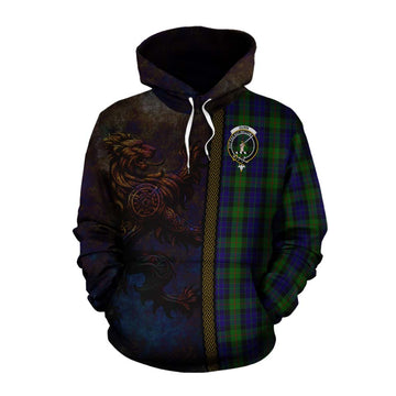 Gunn Tartan Family Crest Cotton Hoodie Alba Gu Brath Be Brave Lion Ancient Style Pullover Hoodie XS - Tartan Vibes Clothing