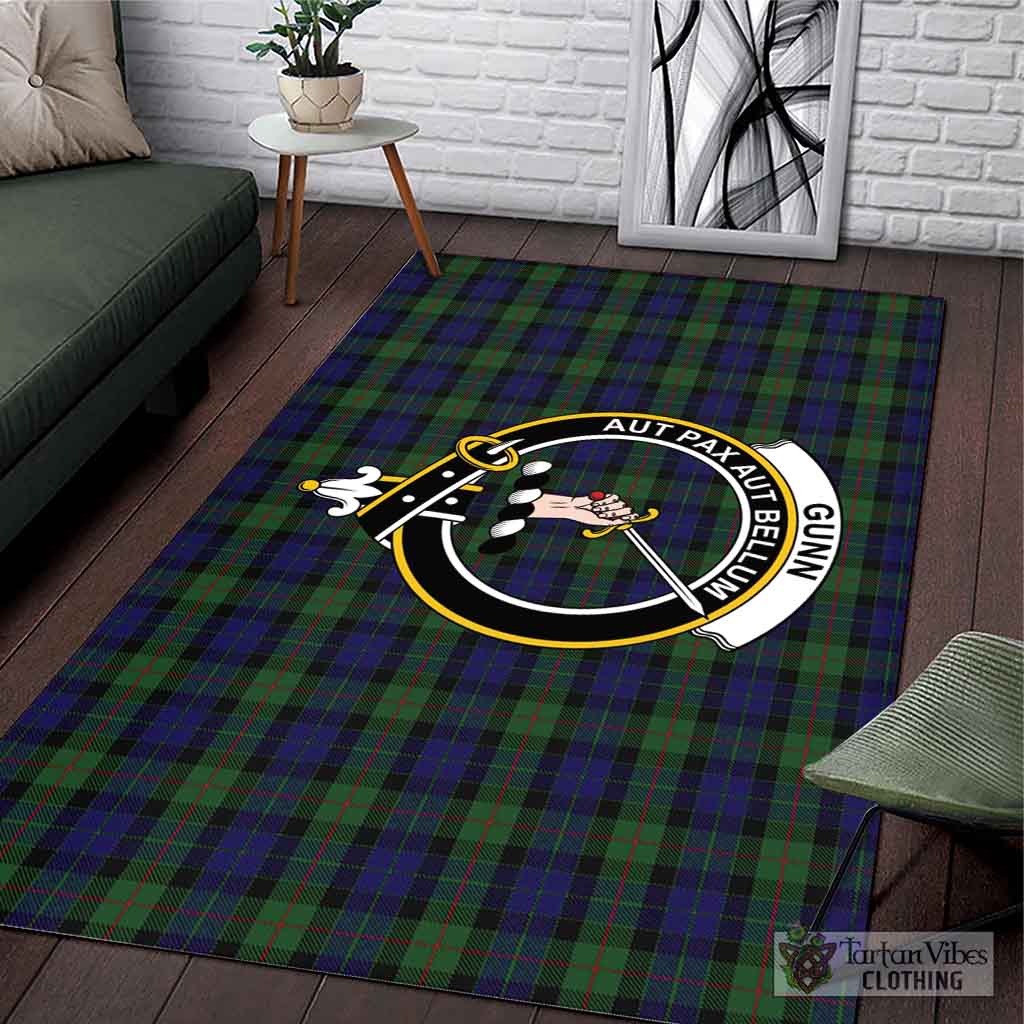 Gunn Tartan Area Rug with Family Crest L 59*86 inch (150x220 cm) - Tartan Vibes Clothing