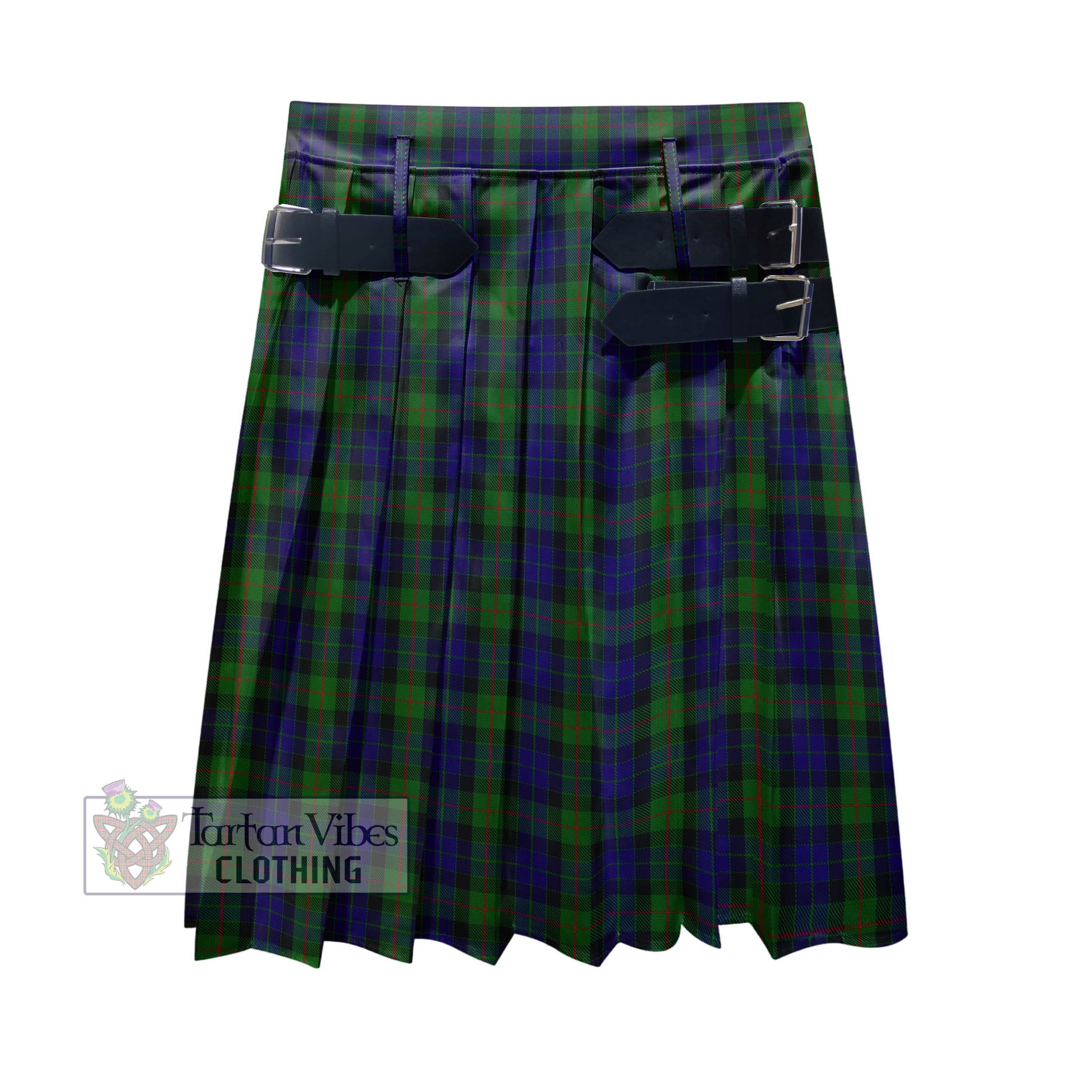 Tartan Vibes Clothing Gunn Tartan Men's Pleated Skirt - Fashion Casual Retro Scottish Style