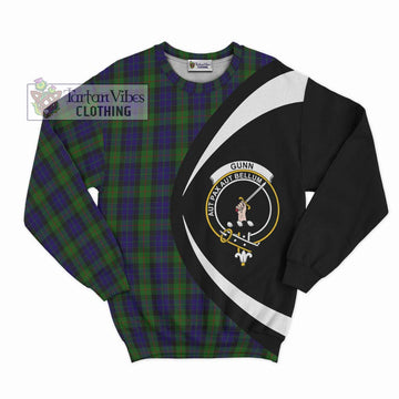 Gunn Tartan Sweatshirt with Family Crest Circle Style