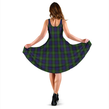 Gunn Tartan Sleeveless Midi Womens Dress