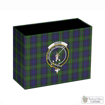 Gunn Tartan Pen Holder with Family Crest