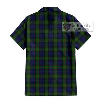 Gunn Tartan Short Sleeve Button Shirt with Family Crest DNA In Me Style