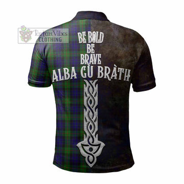 Gunn Tartan Family Crest Polo Shirt Alba Gu Brath Be Brave Lion Ancient Style - Tartan Vibes Clothing